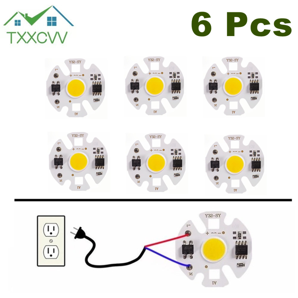 Cob led chip luzes holofotes lâmpada 220v inteligente 3w 5 7 9 10 12 lâmpada para luz de inundação retangular sem necessidade driver lampara