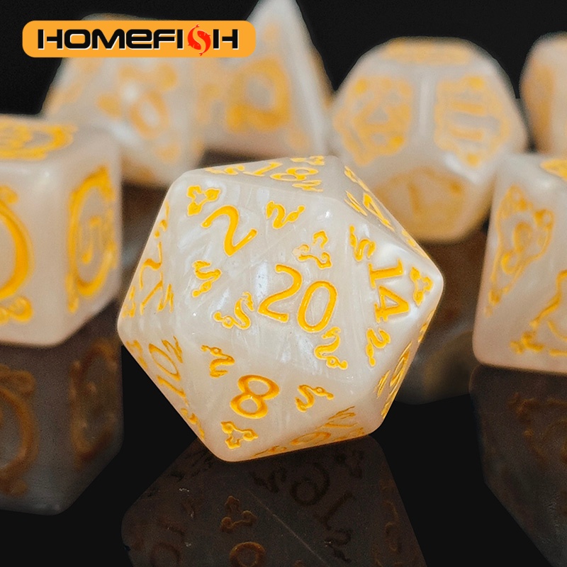 Juego de 7 dados DND con diseño de dragón, dados poliédricos para juegos de rol D&D TRPG, dados para juegos de mesa como regalo, accesorios de entretenimiento