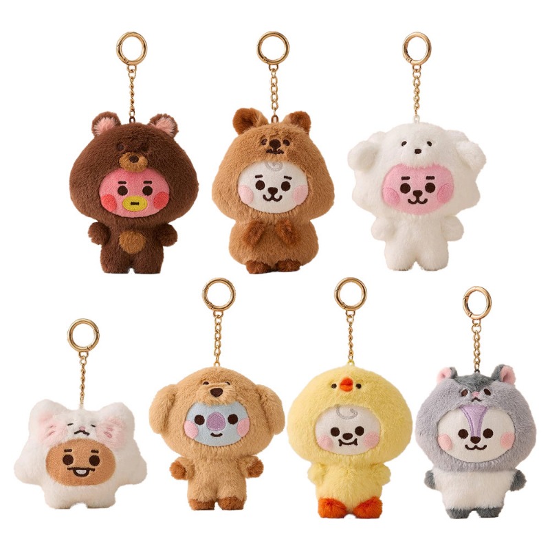 Аниме Kawaii BT21 BABY Zoo Series плюшевая кукла-брелок милая мультяшная кукла школьная сумка подвеска украшение подарок на день рождения линия друзья