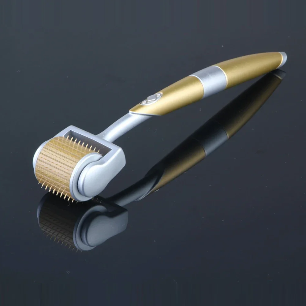 Rodillo de microagujas para Barba, aguja de titanio 192 sin costuras para el cuidado de la piel, tratamiento corporal, crecimiento del cabello, crecimiento de cicatrices de acné
