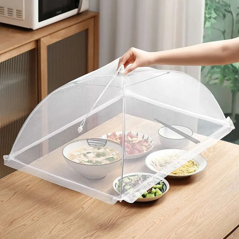 Copertura per alimenti Rete pieghevole Lavabile Mosche Tavoli Copertura Coperture protettive per piatti a prova di insetti Accessori per la conservazione della cucina di casa