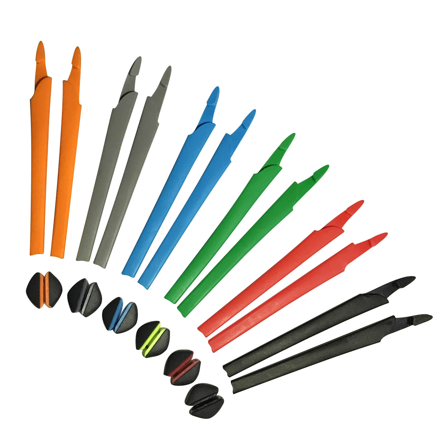 HKUCO juego de patas de silicona de repuesto para Cross link PRO SWITCH y SWEEP gafas de sol, Kit de goma para auriculares