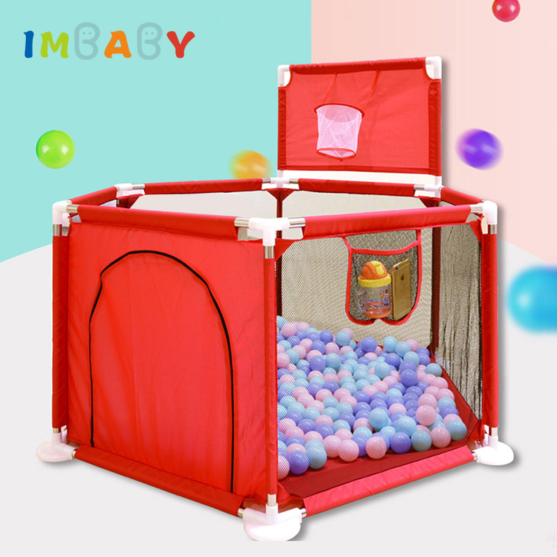 Манеж IMBABY для детей, детская игровая площадка, складной защитный забор, мячи для бассейна, путешествия, баскетбольное кольцо, детская палатка, тренажерный зал для детей
