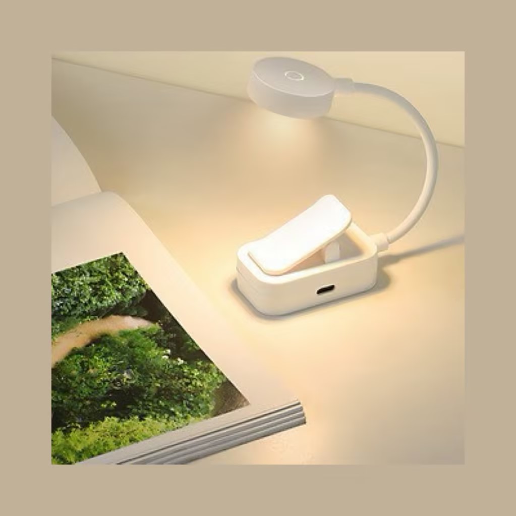 Mini Lámpara de Lectura LED, Lámpara de Mesa con 3 Modos Ajustables, Protección para los Ojos, con Clip, para Estudio, Lectura, Viajes, Dormitorio, Libros