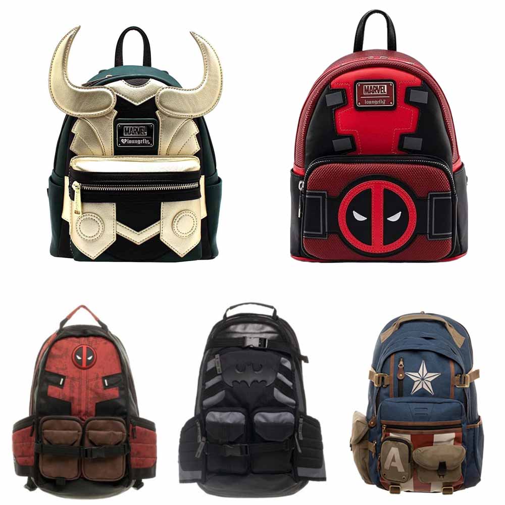 Marvel vingadores deadpool capitães américa mochila anime dos desenhos animados mochilas lazer ao ar livre viagem de alta capacidade mochila presentes
