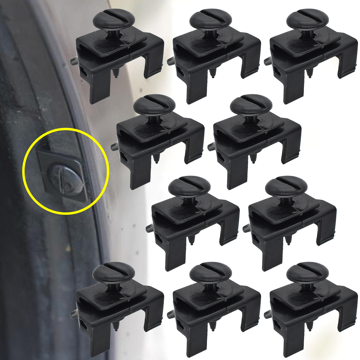20 ชิ้นรถบังโคลนหน้าฝาครอบกันชนคลิปชุด 53879-28010 538790 R010 สําหรับ Toyota Lexus RAV4 Highlander IQ Tacoma Mudguard Fastener
