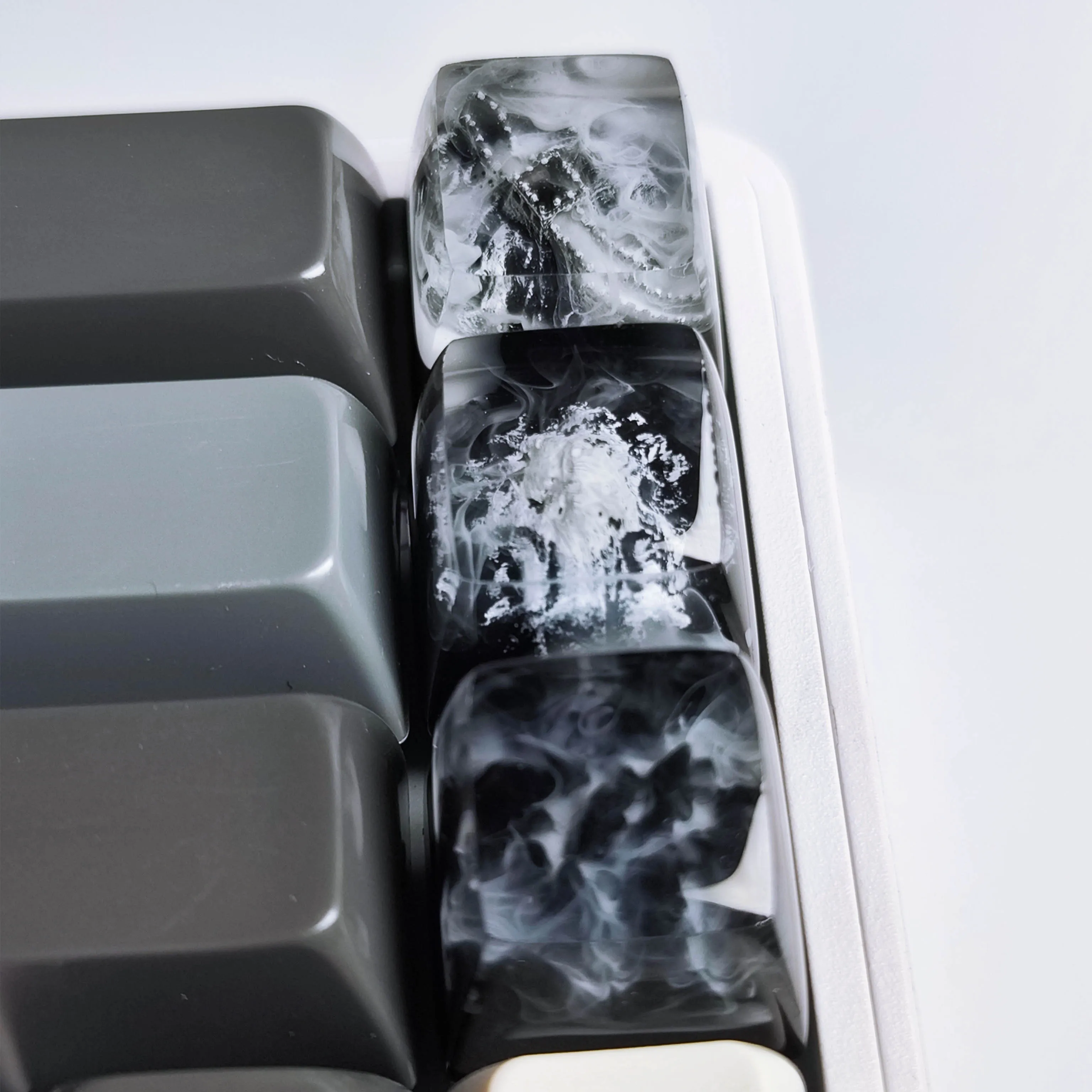 Clavier mécanique en résine bricolage, colle goutte à goutte, capuchons de touches de montagne de neige, arbre croisé, ESC personnalisé, liste de cadeaux, montagne Fuji, capuchons de touches transparents