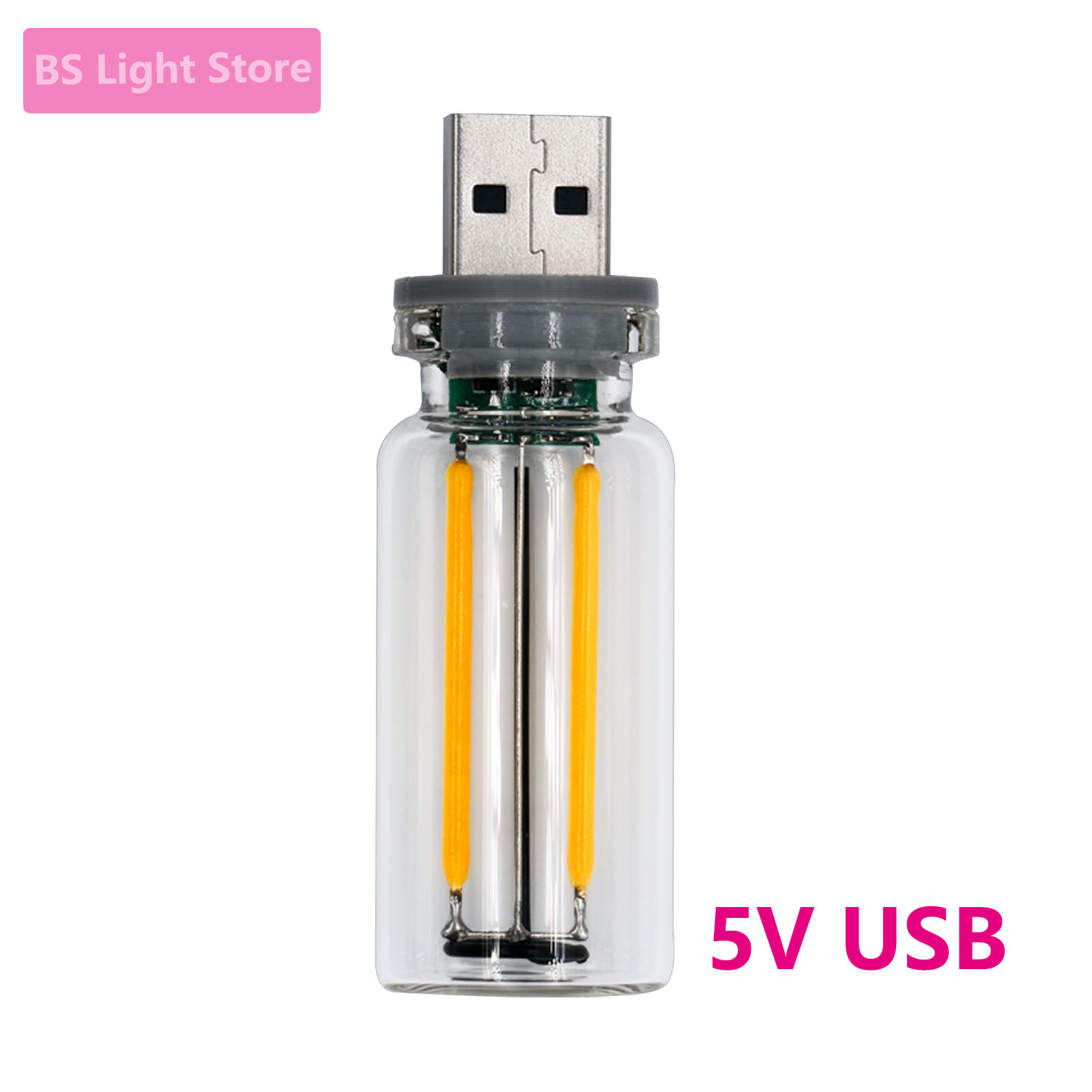1pcs 0.3W 5V Retro Edison Dimming Light Bulb Light Source USB Mobile Power Interface Light Night Light Power Bank Laptop