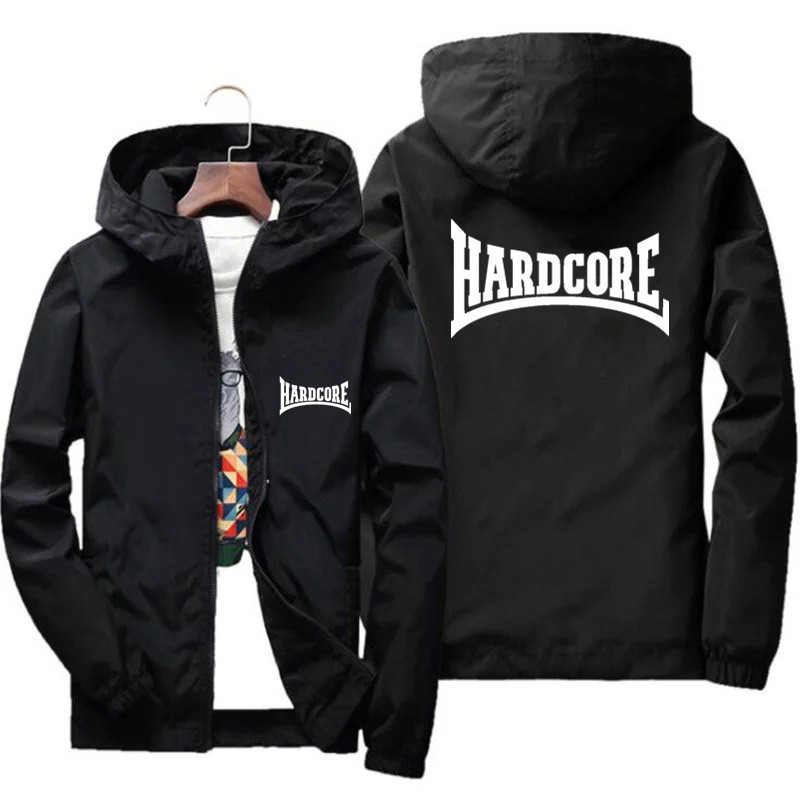 Hardcore-Jacke, Windjacke, Pilotenmantel, Herren, Reißverschluss, Bomberjacken, wasserdicht, schnell trocknend, Sport-Outwear, 6XL