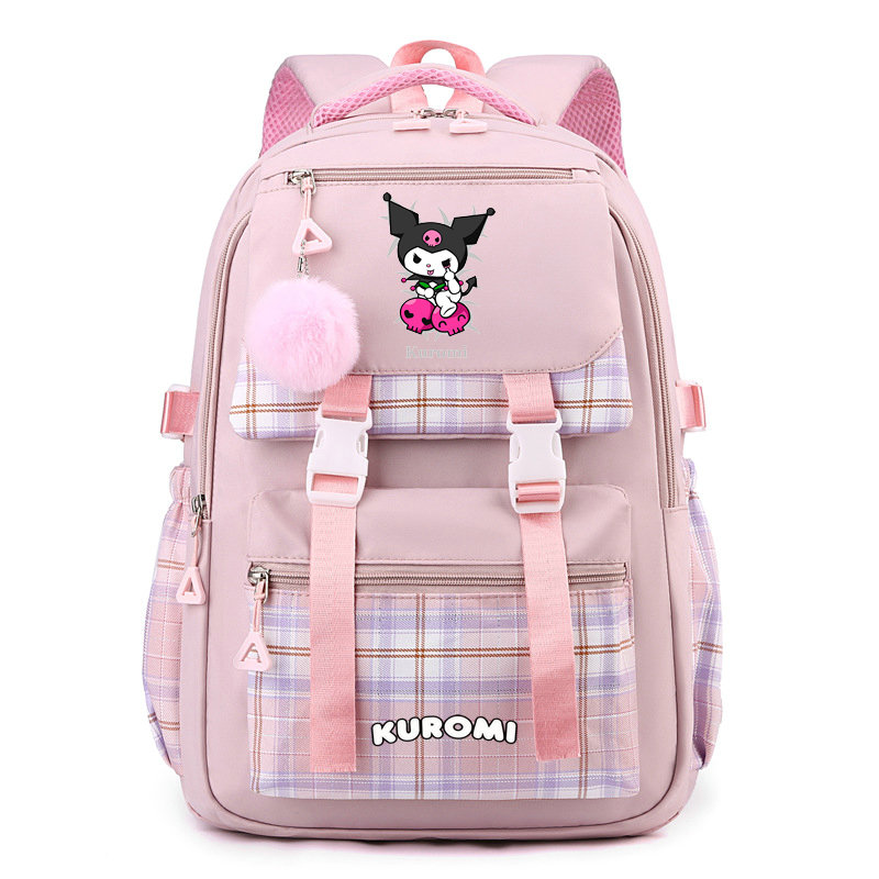 Urocze plecaki Kuromi dziecięce torby szkolne dziewczęce plecaki plecak dziecięcy nastolatek torby Kawaii wodoodporne plecak o dużej pojemności