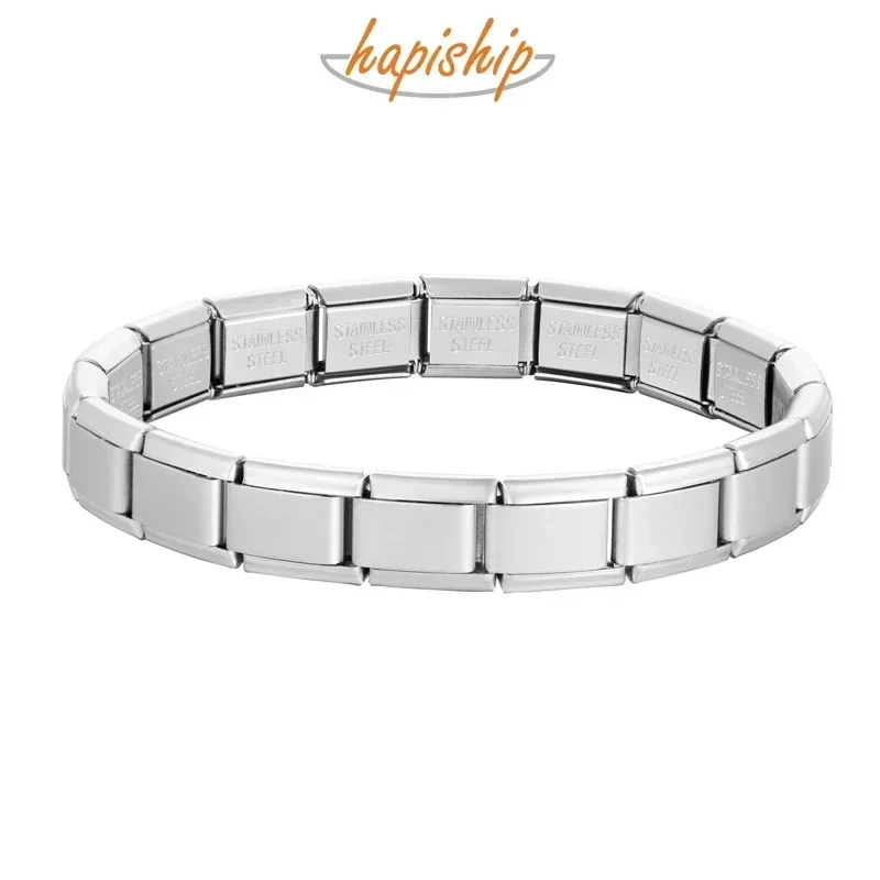 Hapisship gelang mode anak perempuan wanita penjualan terbaik baru 2024 gelang Tautan jimat Matte kualitas tinggi perhiasan DIY pembuatan baja tahan karat DJ909