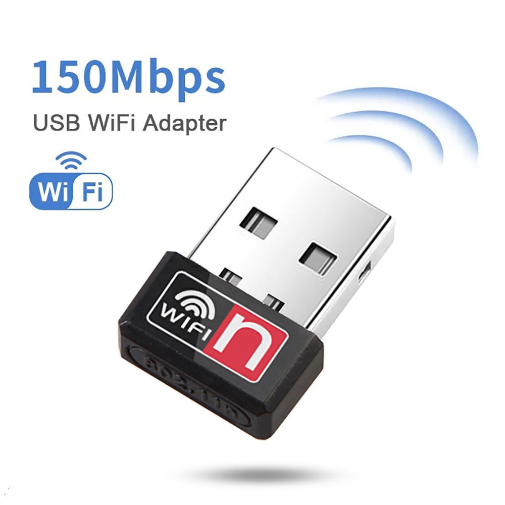 Adaptador WiFi USB de 150Mbps, tarjeta de red inalámbrica de 2,4G, receptor WiFi Ethernet USB 802.11n, Dongle Mini USB Lan Adaptador para ordenador portátil
