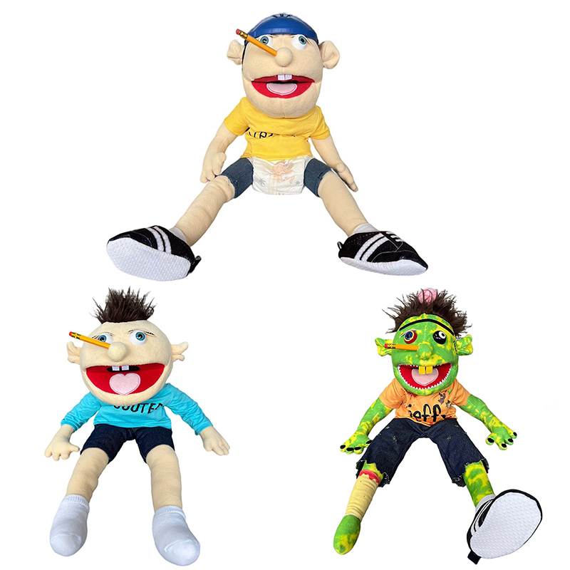 Nuevo títere de mano Jeffy para niños, títere de mano con boca abierta para fiestas y espectáculos, ideal para niños y niñas