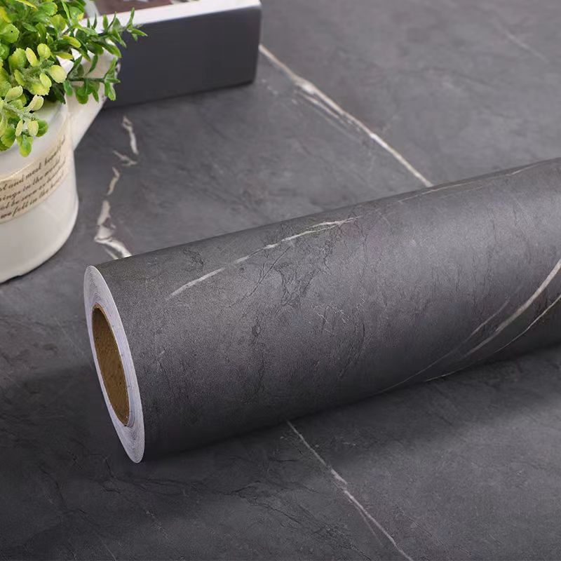 Papel de parede autoadesivo de pvc com padrão de mármore fosco grosso, filme à prova d'água para móveis, bancada de cozinha, adesivo de parede de rocha à prova de óleo