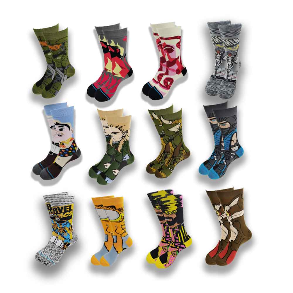 Funny socks  hip hop Print  Hip hop unisex comfortable fashion skateboard Happy Meias Men's socks