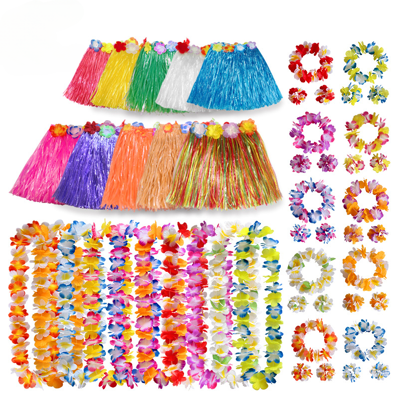 40 Stück Party Atmosphäre Dekoration Sommer Outdoor Festival Party Gras Rock Requisiten Hawaii Spaß Urlaub Gras Rock 40cm Set