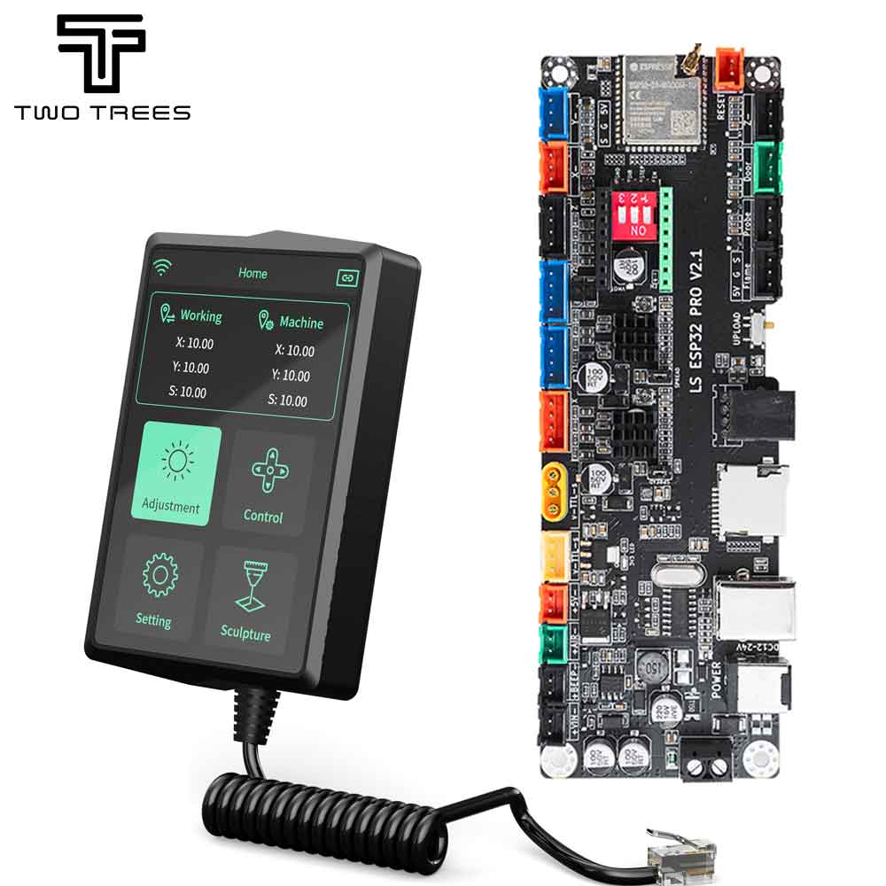 Twotrees MKS LS ESP32 PRO GRBL Controller Laser&CNC Support WIFI Bluetooth Touch Screen Upgrade DLC32 for engraving machine