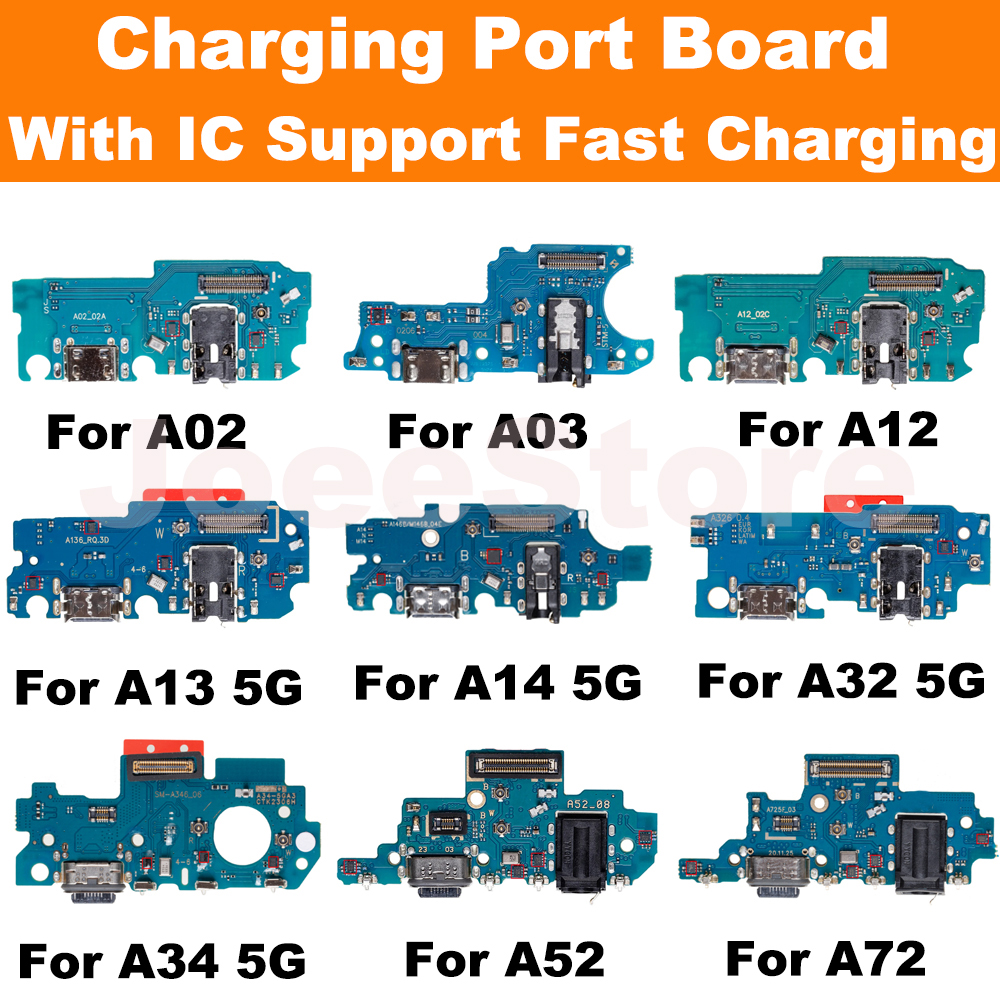 充電ポートボードサムスン A72 A73 A52 A53 A33 A23 A24 A14 A13 A12 マイクモジュール USB 高速充電コネクタフレックスケーブル