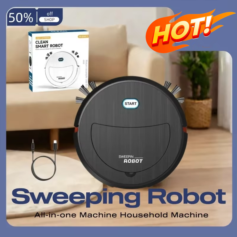 3 in 1 Smart Sweeping Robot Vacuum Cleaner USB Pet Hair Floor Carpet Home Smart SweepSuction Cleaning Appliance 2026 New