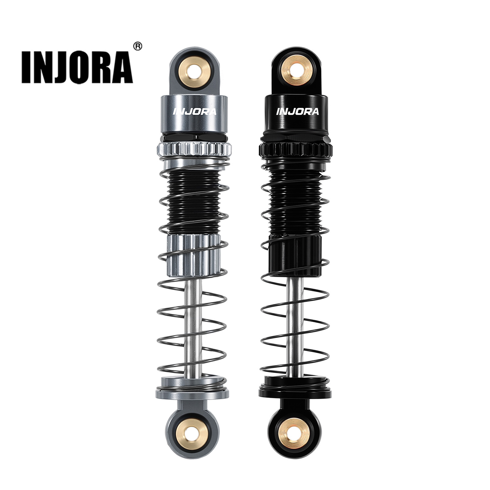 INJORA 39MM aluminiowy gwintowany amortyzator olejowy dla 1/24 gąsienica RC oś samochodu SCX24 C10 JLU Gladiator FMS FCX24M