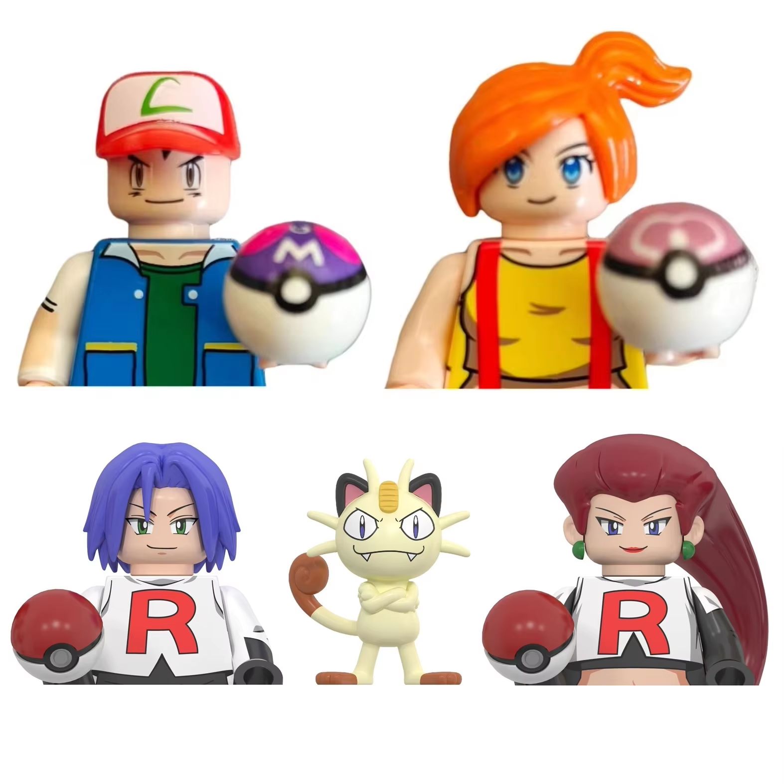 Pokemon Trainer Pikachu Charizard Bouwstenen Ash Ketchum Misty Serena Mini Action Figure Speelgoed