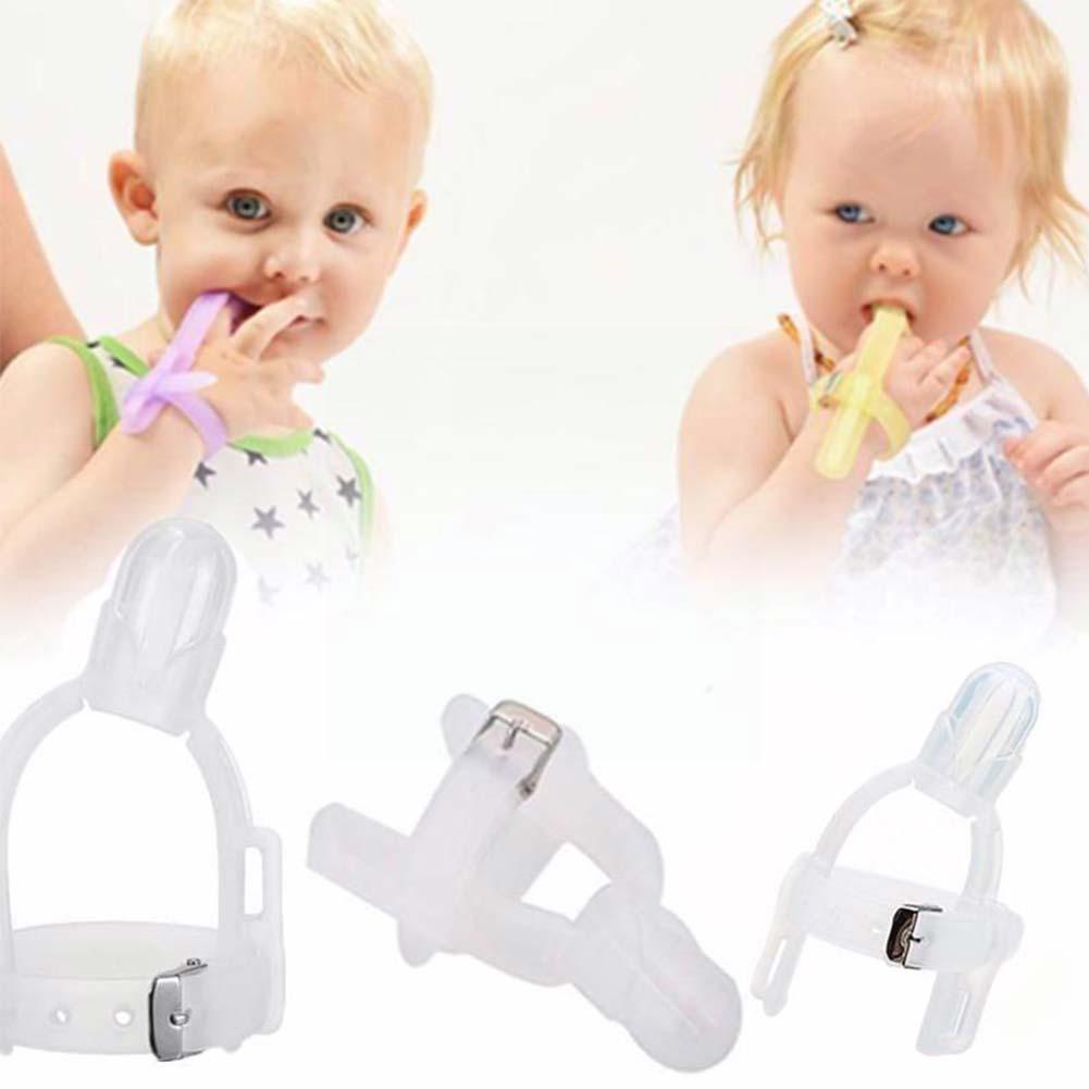 Bande de protection réglable en silicone non cubique pour bébé et enfant, accessoire de qualité alimentaire pour arrêter les orthèses, manger à la main et sucer le poignet