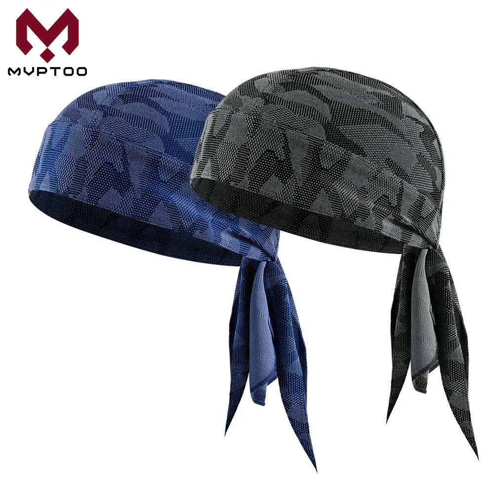 Letnie oddychające czapki do biegania kapelusz piracki Outdoor Sport ochrona przed słońcem chustka na głowę kask rowerowy wkładka szybkoschnące czapki chustka