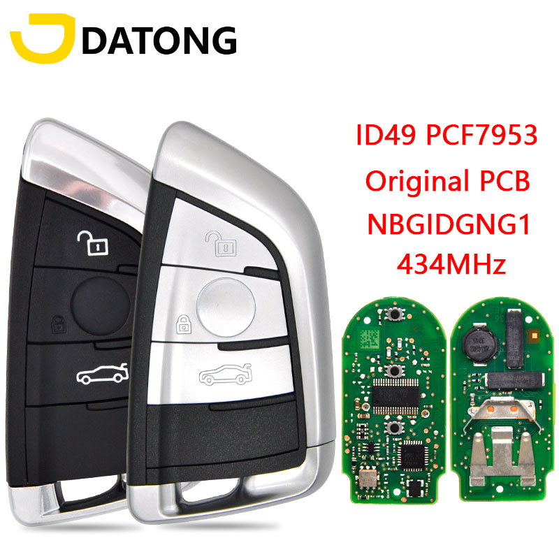 Datong World llave de Control remoto de coche para BMW F X5 X6 2014-2019 Original PCB ID49 PCF7953 NBGIDGNG1 315MHz 434MHz tarjeta de proximidad
