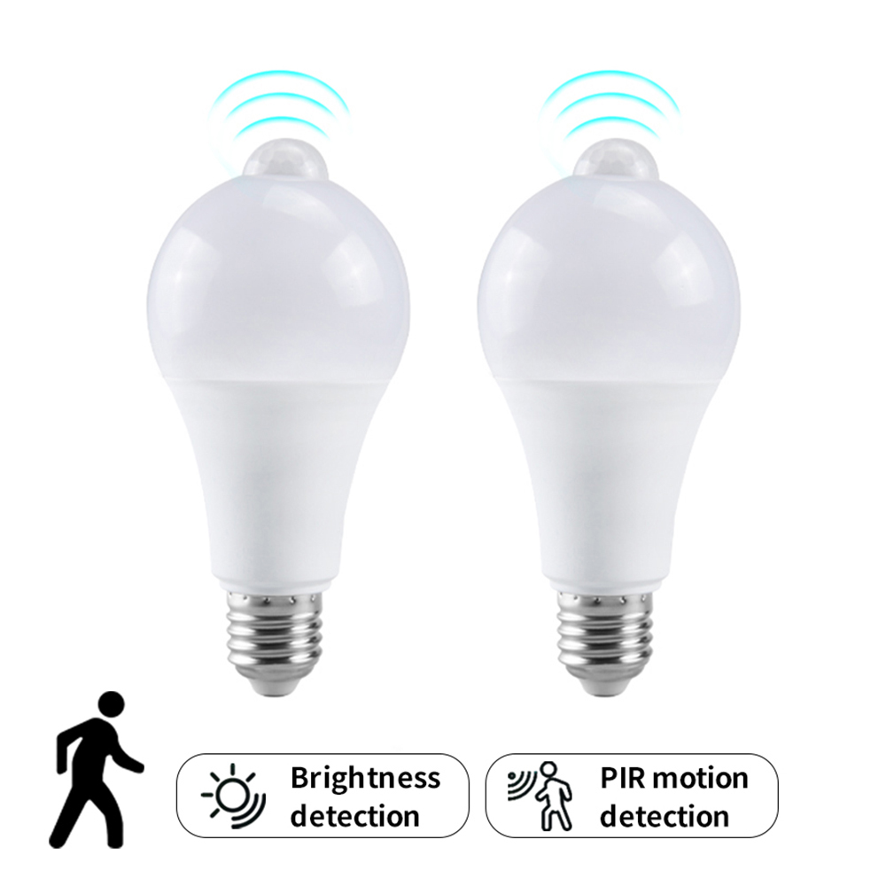 Żarówka LED z czujnikiem radarowym mikrofalowym 220V E27 12W, lampa z czujnikiem ruchu radarowym, wbudowane czujniki radarowe/światła do domu, na schody.