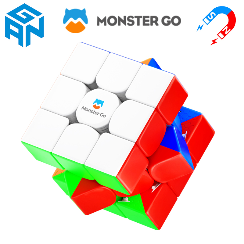 GAN Monster Go 3 × 3 Speedcube Cubo mágico magnético 48 imanes 3x3x3 rompecabezas de velocidad juguete antiestrés para niños 3x3 Cubo mágico profesional