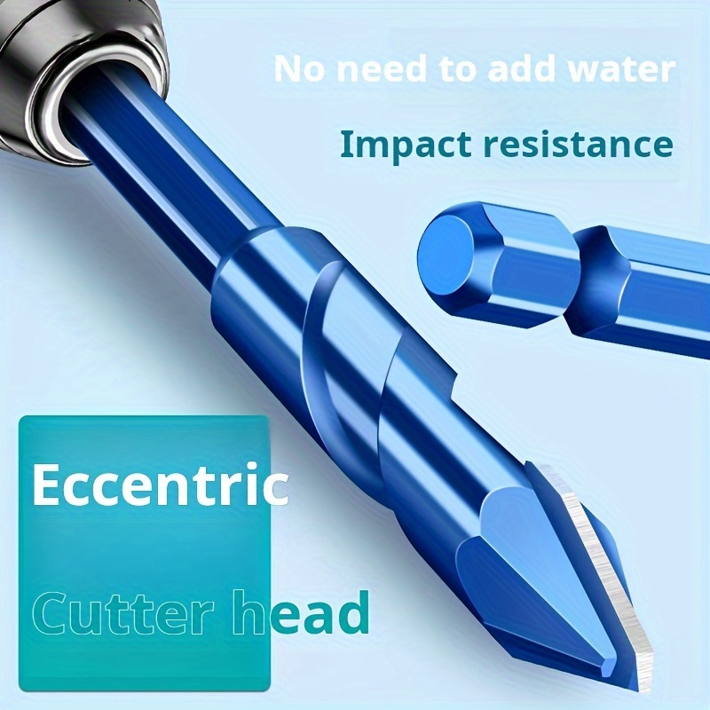 10/5/4/1 pçs brocas excêntricas de alta resistência para telha de vidro e ferramentas de perfuração de concreto 6/8/10/12mm conjunto de ferramentas de perfuração