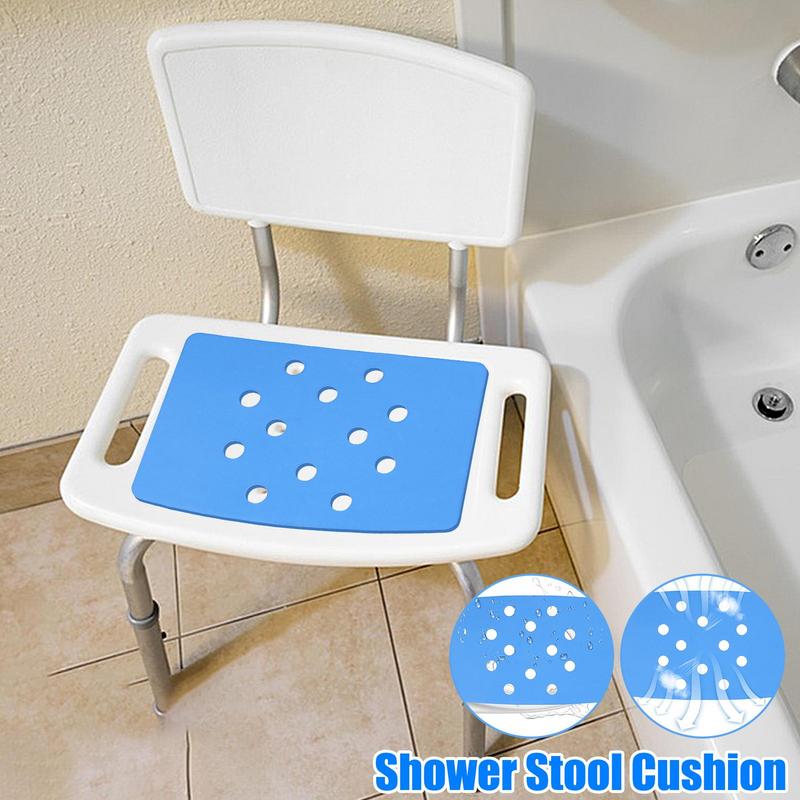 1 Uds. Silla de baño antideslizante cálida EVA asiento de ayuda azul silla de baño taburete de ducha cojín de asiento sillas de baño seguras
