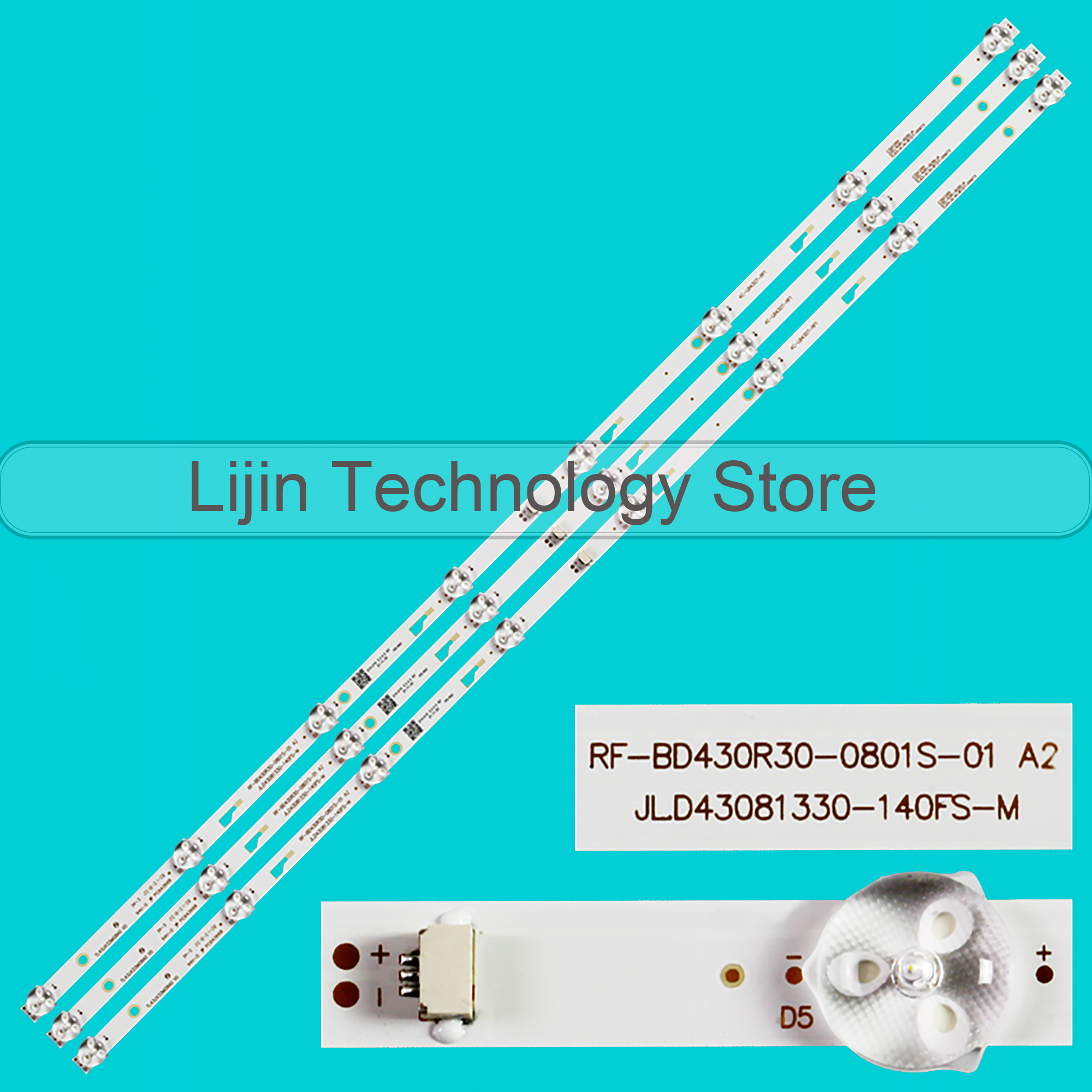 Taśma LED do HKP43F16 PLE-43S07FND T43D16SF-01B RF-BD430R30-0801S-01 T43D18SFS 43D1620 JL.D 43081330 -140FS-M