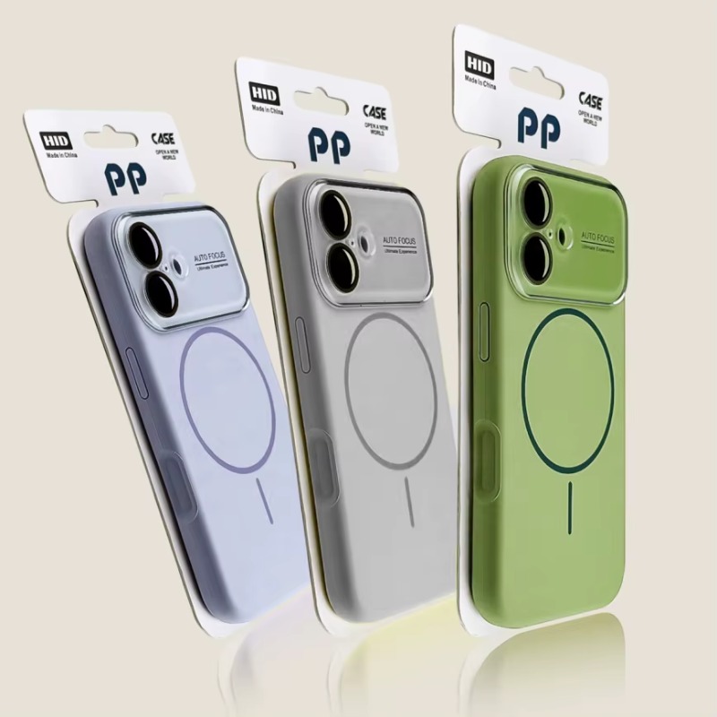 Casing Resmi Candy Liquid Silicon Magnetik Untuk iPhone 17 Air 16 15 14 13 Pro Max Anti Benturan Pelindung Armor Jendela Besar Penutup Ponsel Lembut