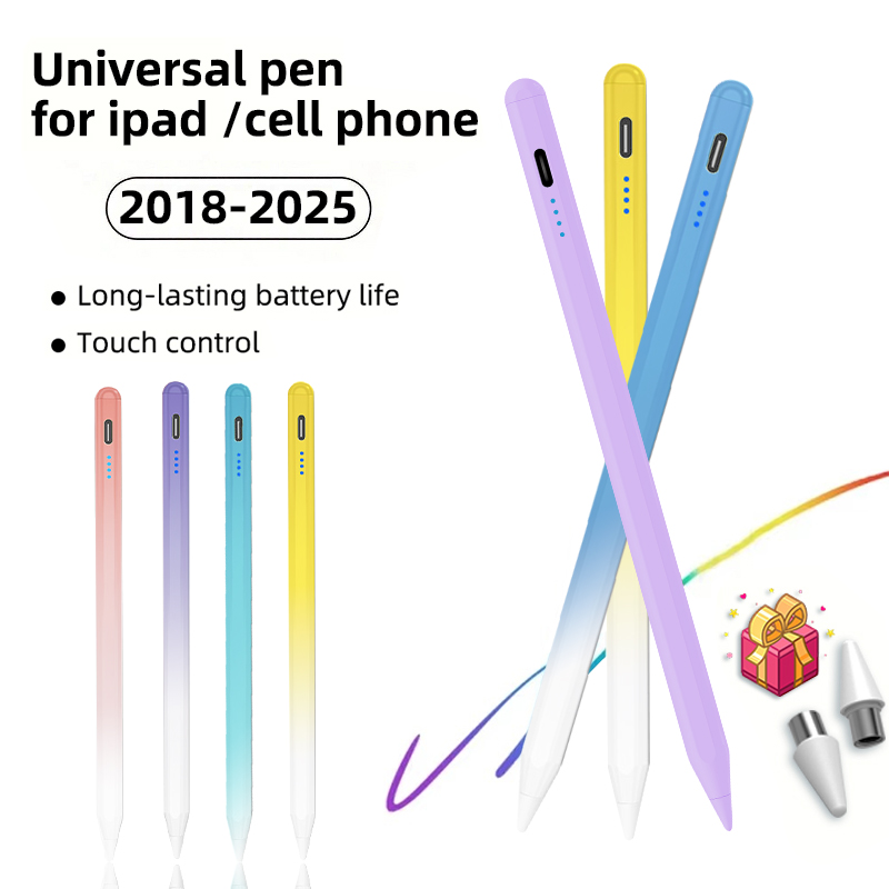 Pena Stylus Gradien Universal Kompatibel untuk Ponsel Tablet Android dan iOS Layar Sentuh Pensil Stylus untuk iPad Lenovo Xiaomi