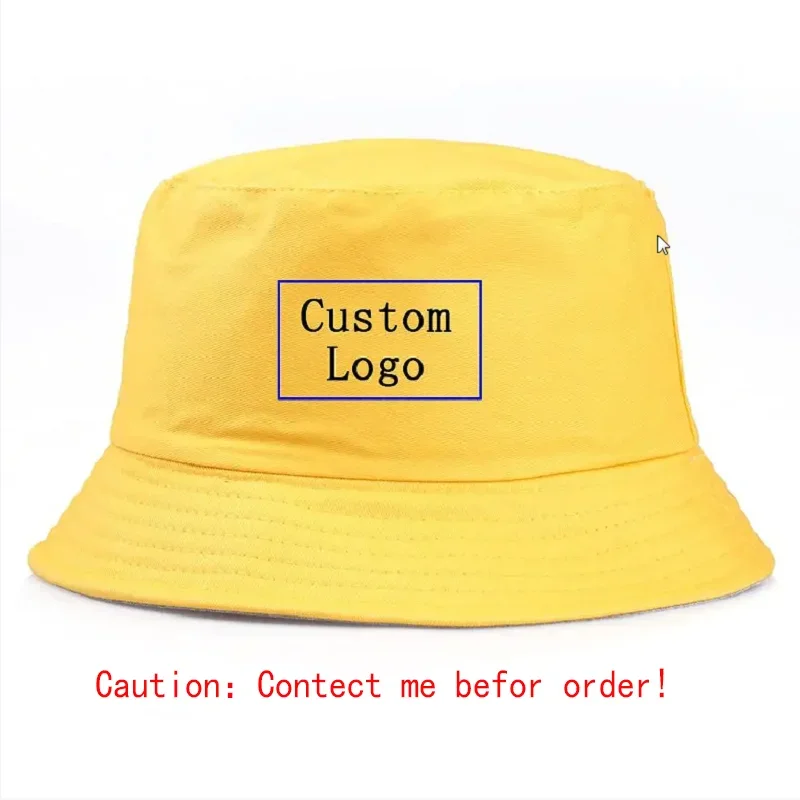 Groothandel Aangepaste Logo Gedrukt Emmer Hoed Voor Vrouwen Katoen Mannen Outdoor Zonwering Hip Hop Caps Visser Hoed Gorros Bob