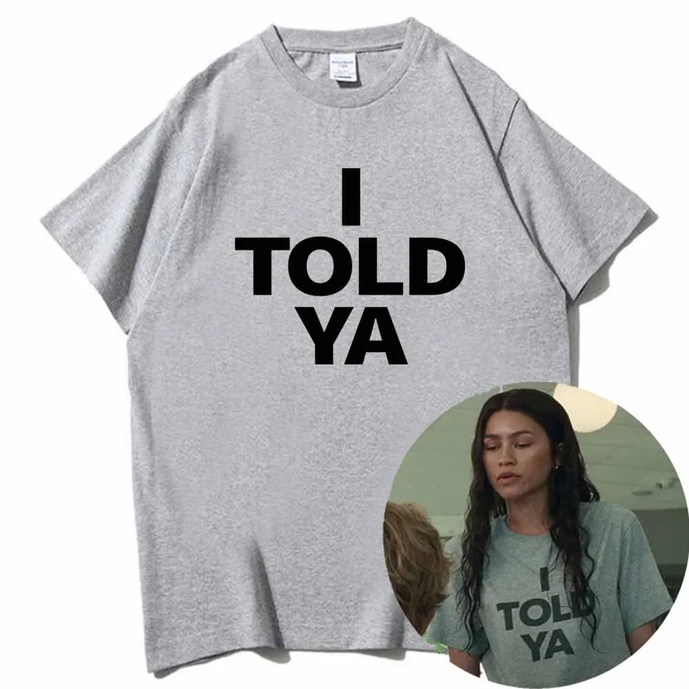 Magliette Challenger 2025 con scritta 'I TOLD YA', girocollo, maniche corte, regalo per i fan