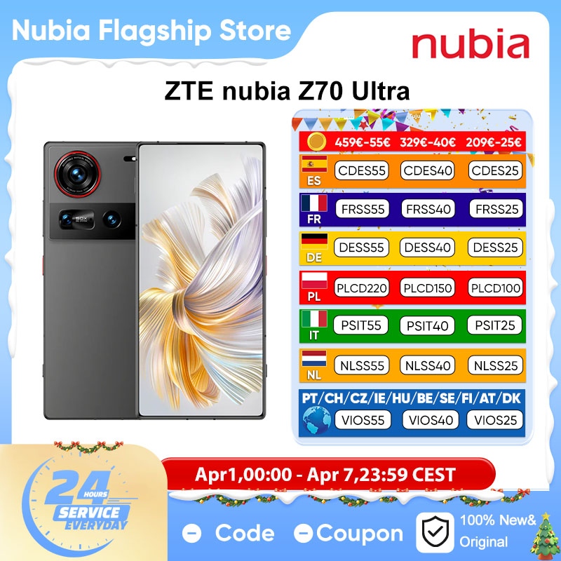 Nubia Z70 Ultra Smartphone 5G 6,85 ''144Hz cámara de pantalla completa 6150mAh batería IP68 impermeable NFC versión Global 100% nuevo