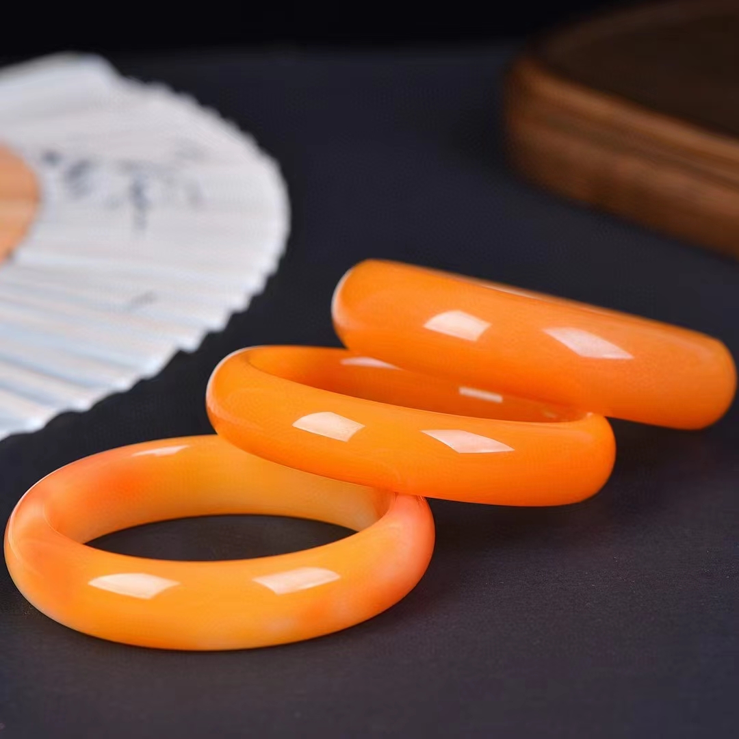 Hetian Golden Silk Jade Bracelets Natural Yellow Jade Stone Beauty Bangle Stylish Women Gemstone Jewellery Luxury Charms Jewelry