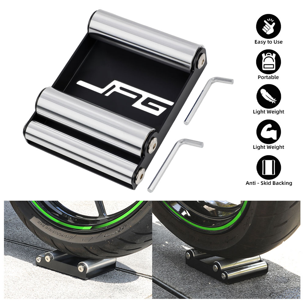 Motorcycle Universal Tire Cleaning Stand Tyre Wash Bracket Portable Chain Clean Durable Roller Ramp Lift For KTM Kawasaki Suzuki