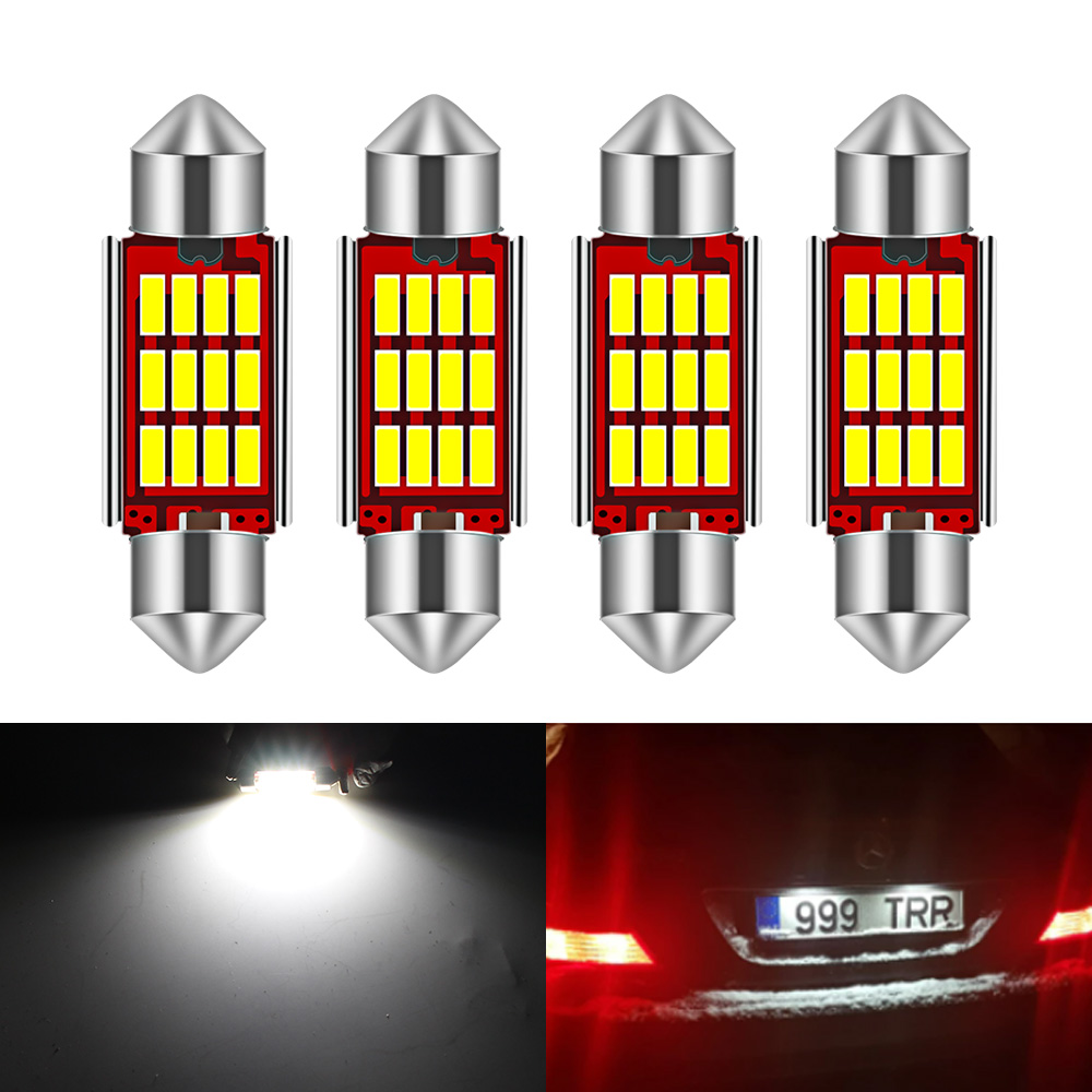 Lumière de plaque d'immatriculation LED Canbus sans erreur, 36mm C5W, pour Mercedes Benz W210 W211 W203 W208 W209 W169 AMG CLK, 4 pièces