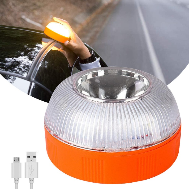 Luz de farol de emergência para carro, recarregável por usb, indução magnética, estroboscópio automático, luz de advertência piscante, ajuda a flash, lâmpada de sinal de segurança