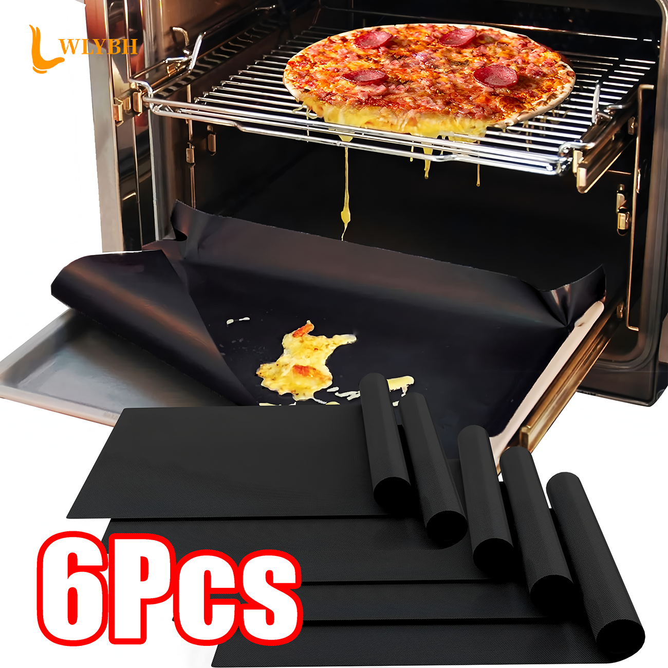 Revestimientos para el Fondo del Horno, Tapetes Antiadherentes para Parrilla de Barbacoa, Reutilizables, Revestimiento para Tostadora, Papel de Hornear Resistente al Calor para Freidora de Aire