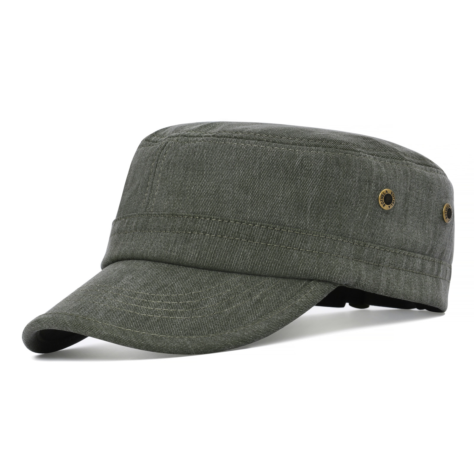Boné militar de sarja de algodão BOTVELA masculino feminino ajustável chapéu militar vintage boné superior plano