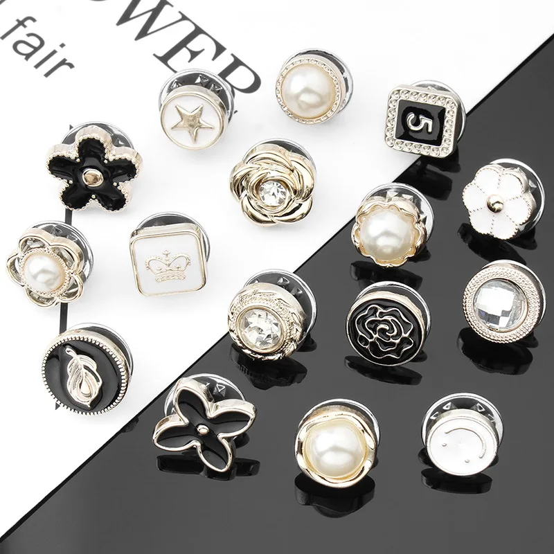 10 pièces/lot bouton broche prévenir l'exposition accidentale boutons broche Badge boutons de manchette bouton boutons détachables accessoires de couture