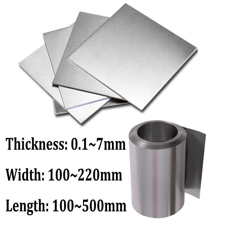 1pcs Titanium Sheet Titanium Titan Ti Alloy GR2 Titanium Foil Sheet   0.1mm- 7mm Ti Titanium Plate Sheet  100X100/100x500mm