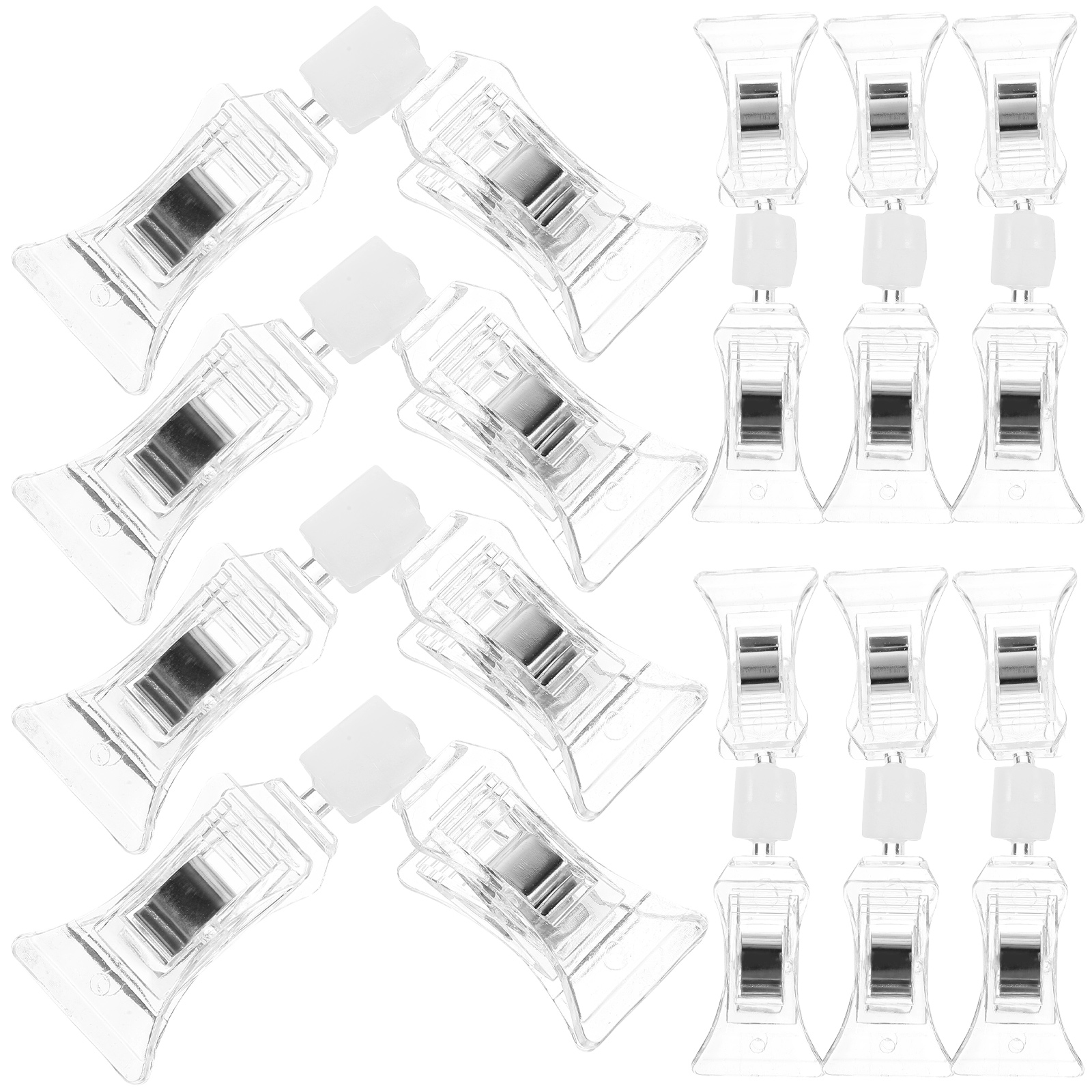 10pcs Swivel Sign Holders Clear Clips Adjustable Price Display Supermarket Retail Store Supplies Sign Holders Clear Clips