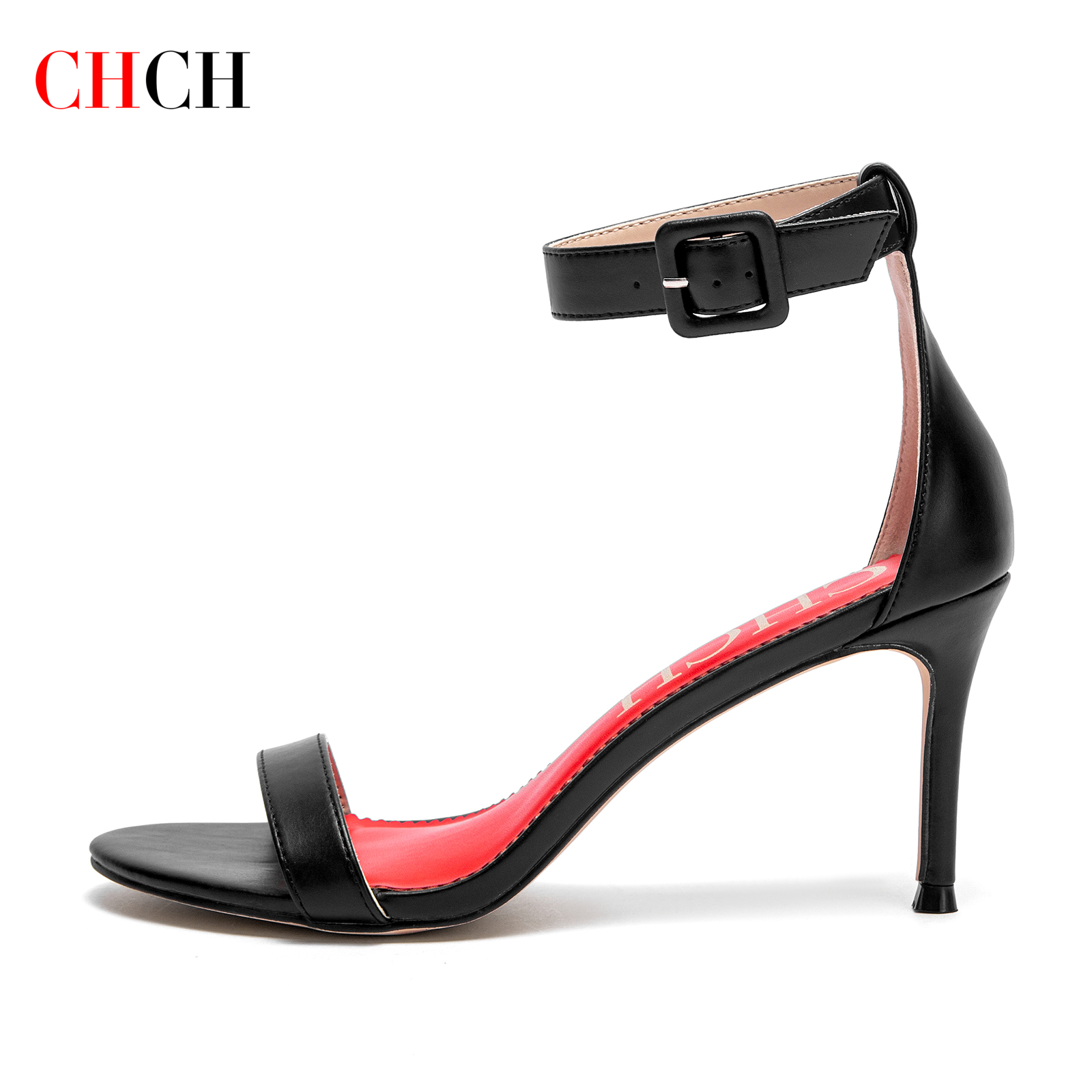 CHCH Business Hoge hakken 2026 Dames Nieuwe One Word-sandalen Eenvoudige mode-feest-bruiloftschoenen 8 cm