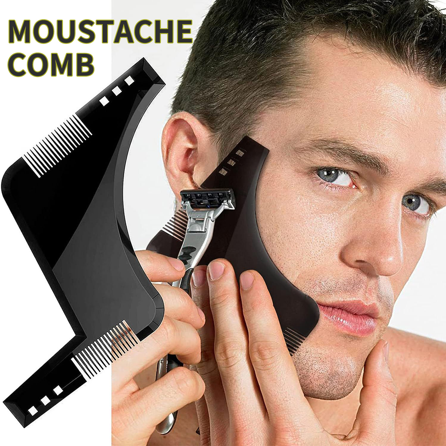 Peine para Barba, herramienta de plantilla de estilismo, herramienta todo en uno para hombres, herramienta de estilismo para Barba, productos de afeitado y depilación