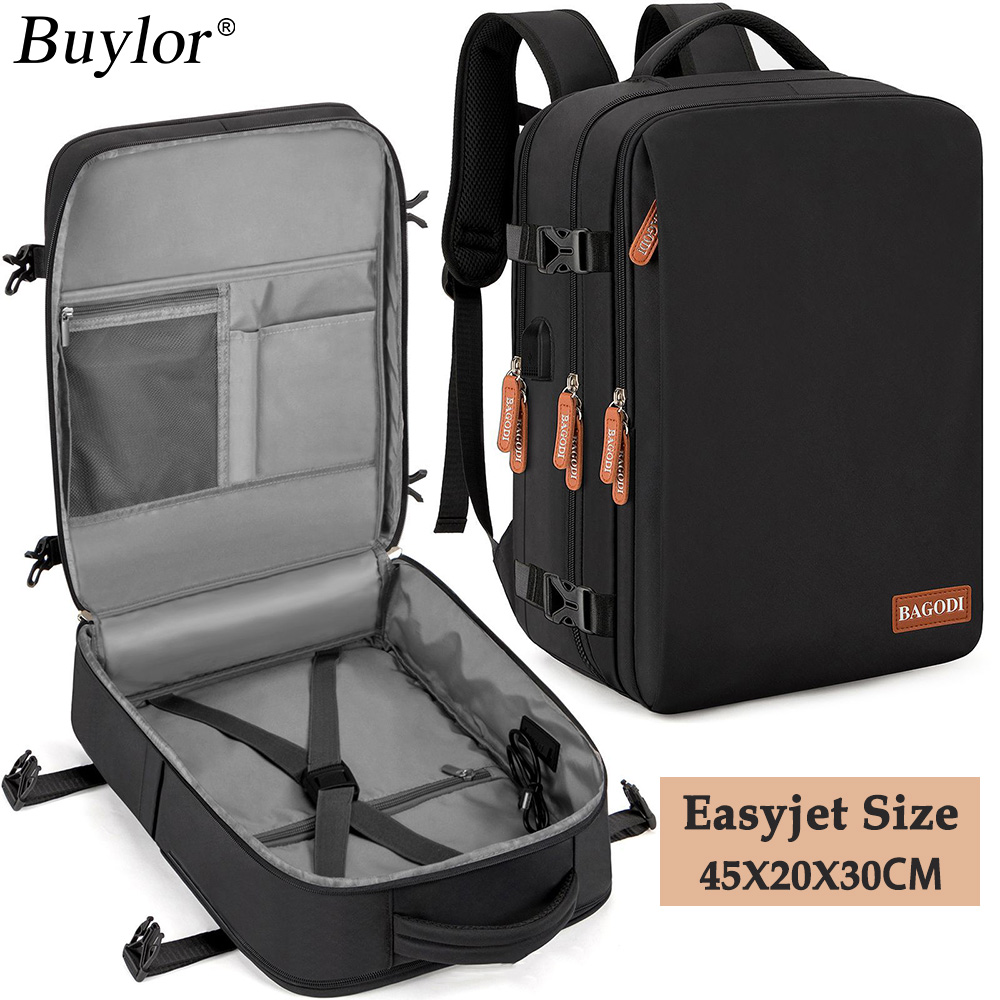 Buylor Ryanair バックパック 45x20x30 トラベルバックパック 女性/男性用 Easyjet キャビンバッグ ラップトップバックパック カジュアルデイパック ウィークエンダー用